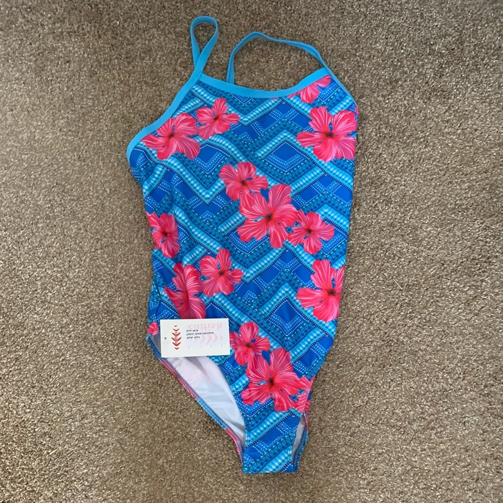 Catfish Designs Hawaiian Print Swimsuit